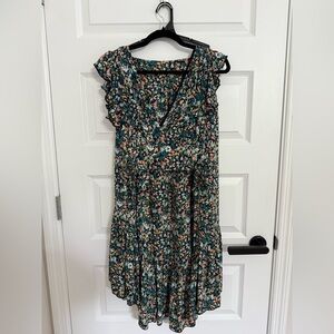 Free People Floral Ruffle Two Piece Set size S